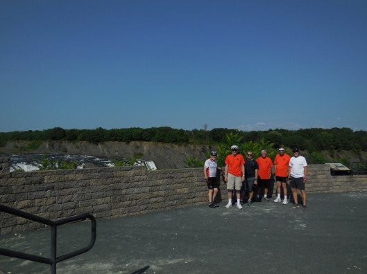 Bike the Byway crew at Cohoes Falls.