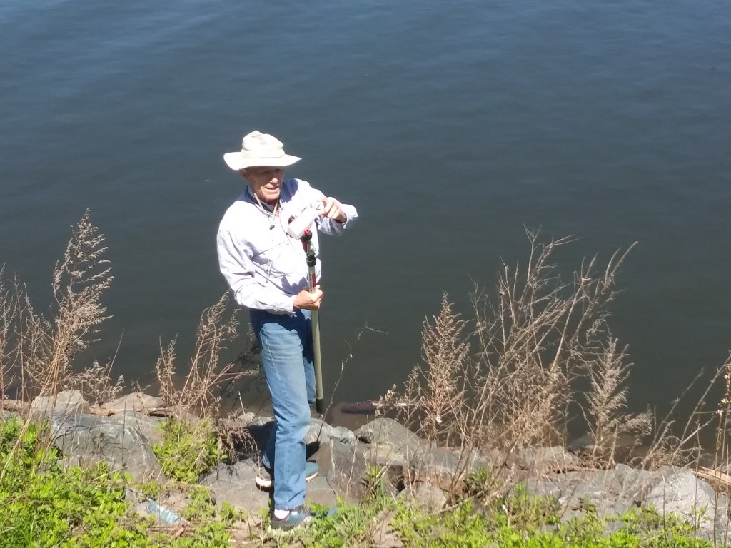 Water quality sampling near Mohawk Harbor in Schenectady